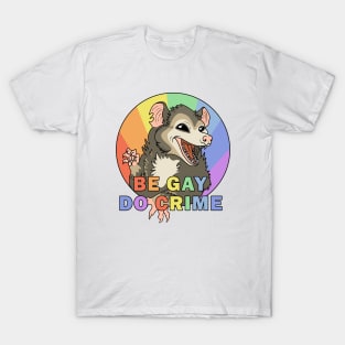 Be Gay Do Crime - Opossum T-Shirt